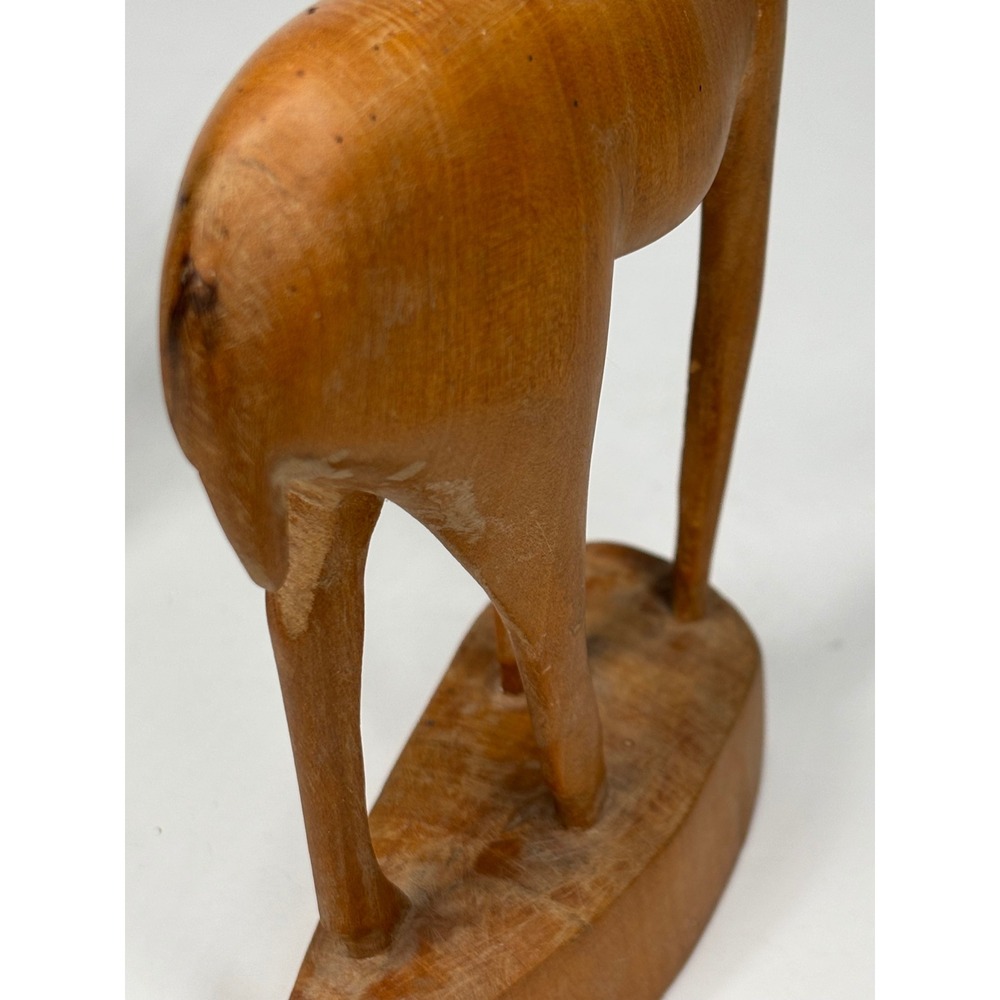 Gazelle Figurines Set of 2 Brown‎ Wood Hand Carved Vintage Pair AS IS - Picture 11 of 16